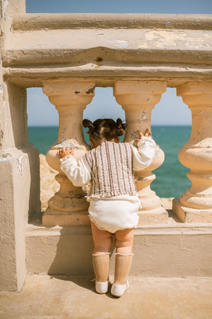 Orange Dimanche Girl Romper