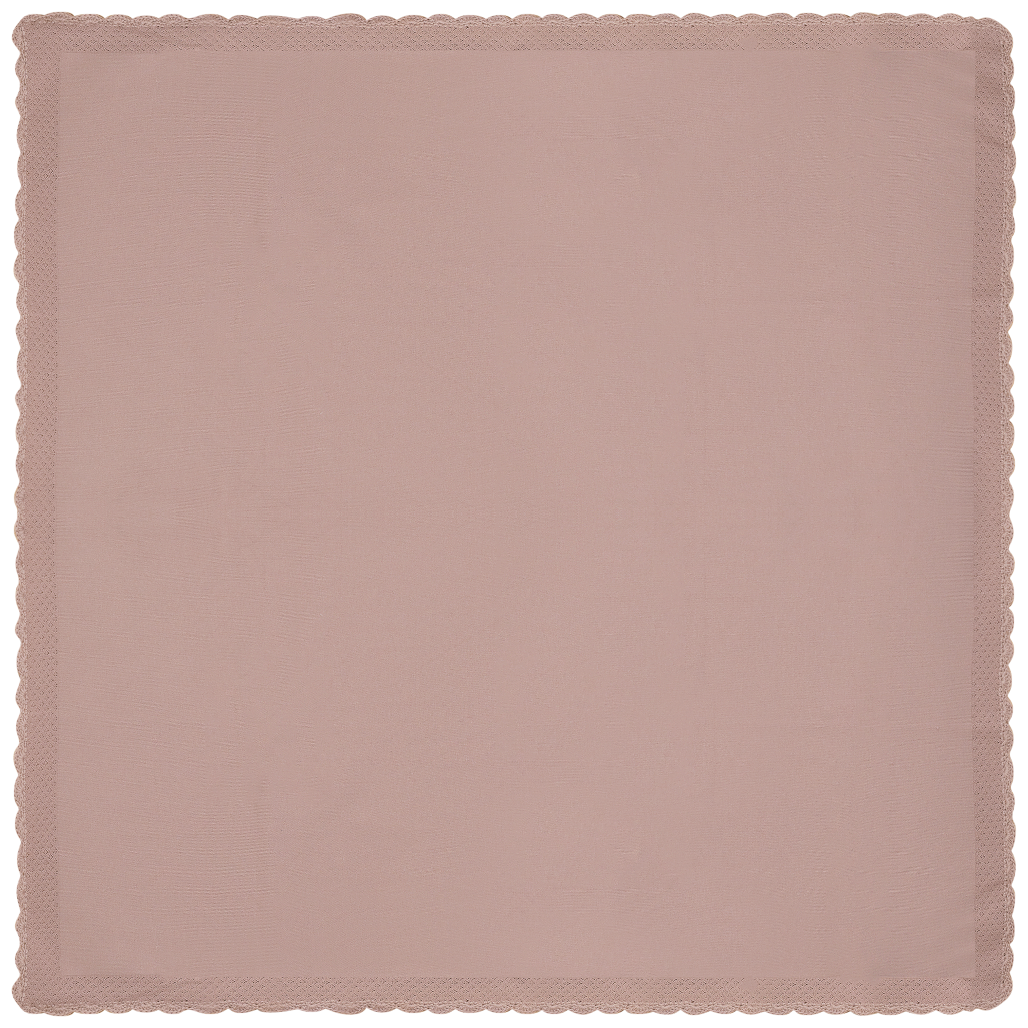 Bebe Bella Rose Cloud Crochet Trim Knit Blanket