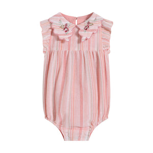 Limonana Colonial Blush Striped Romper