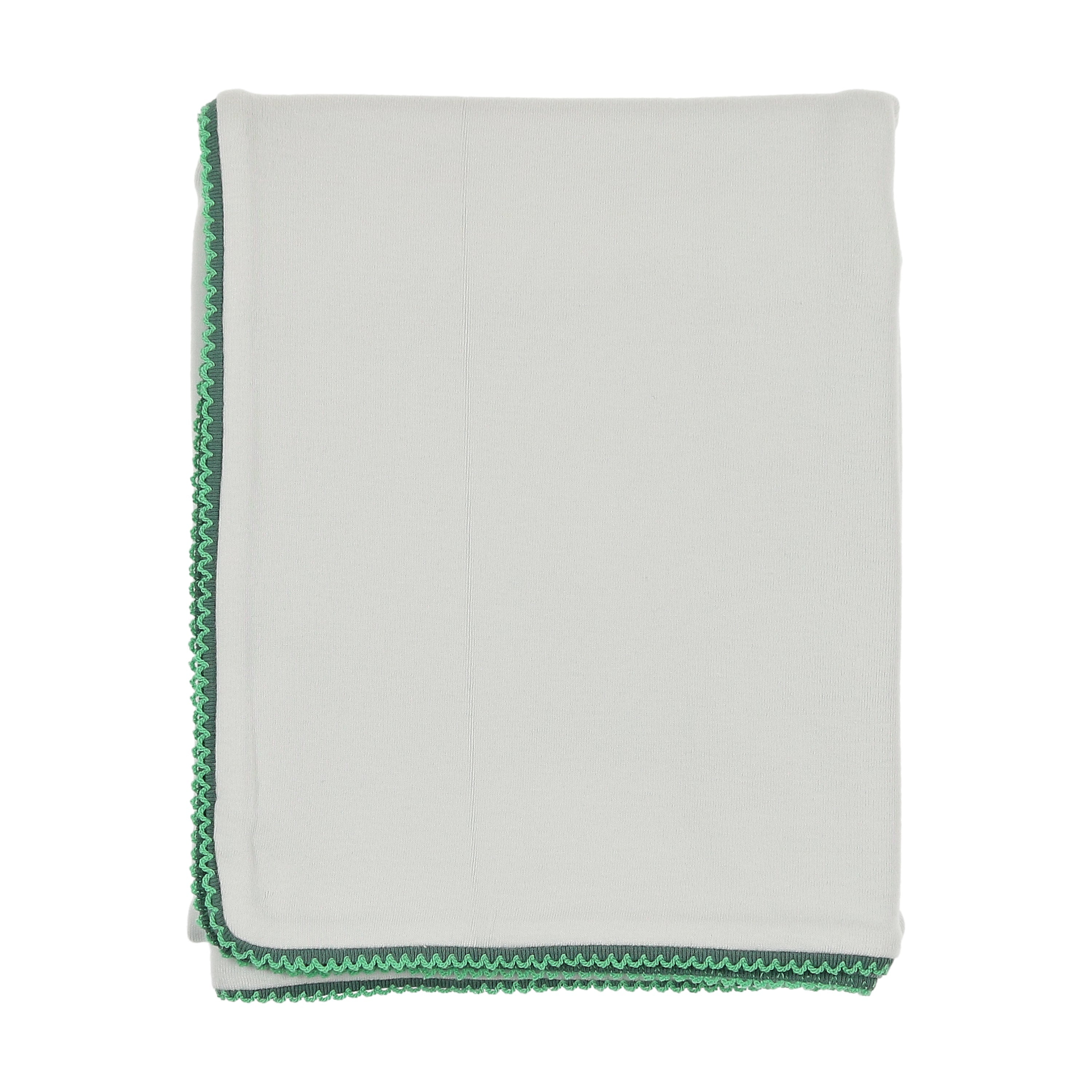 Bee & Dee Blue Wisp Colored Scallop Blanket