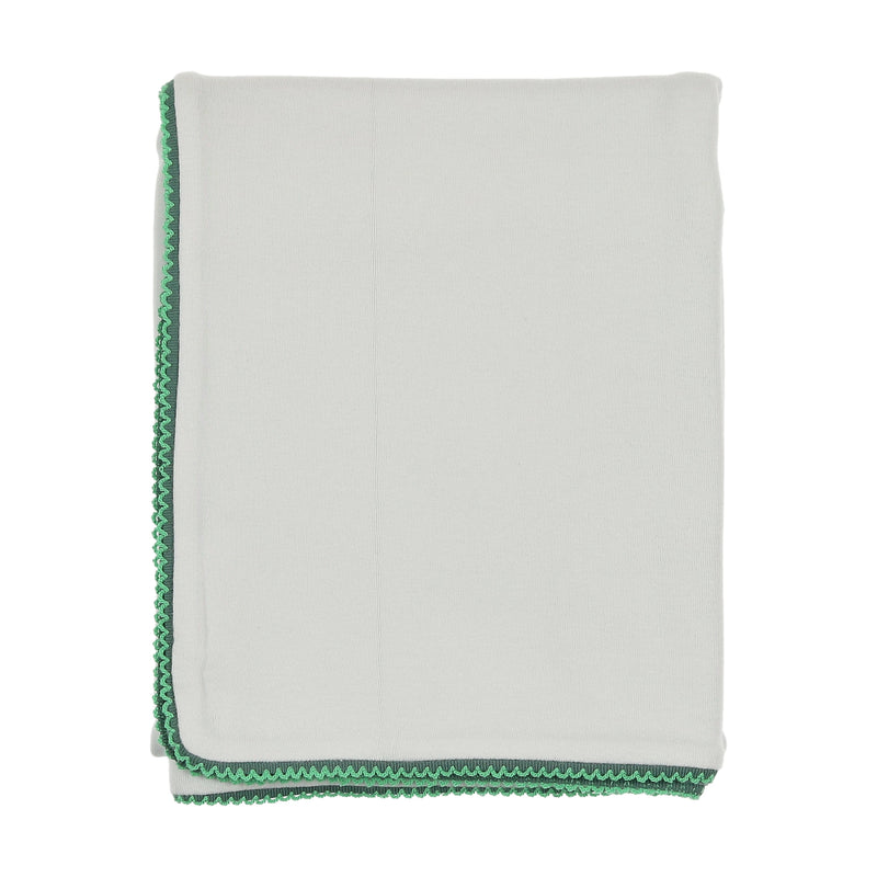Bee & Dee Blue Wisp Colored Scallop Blanket