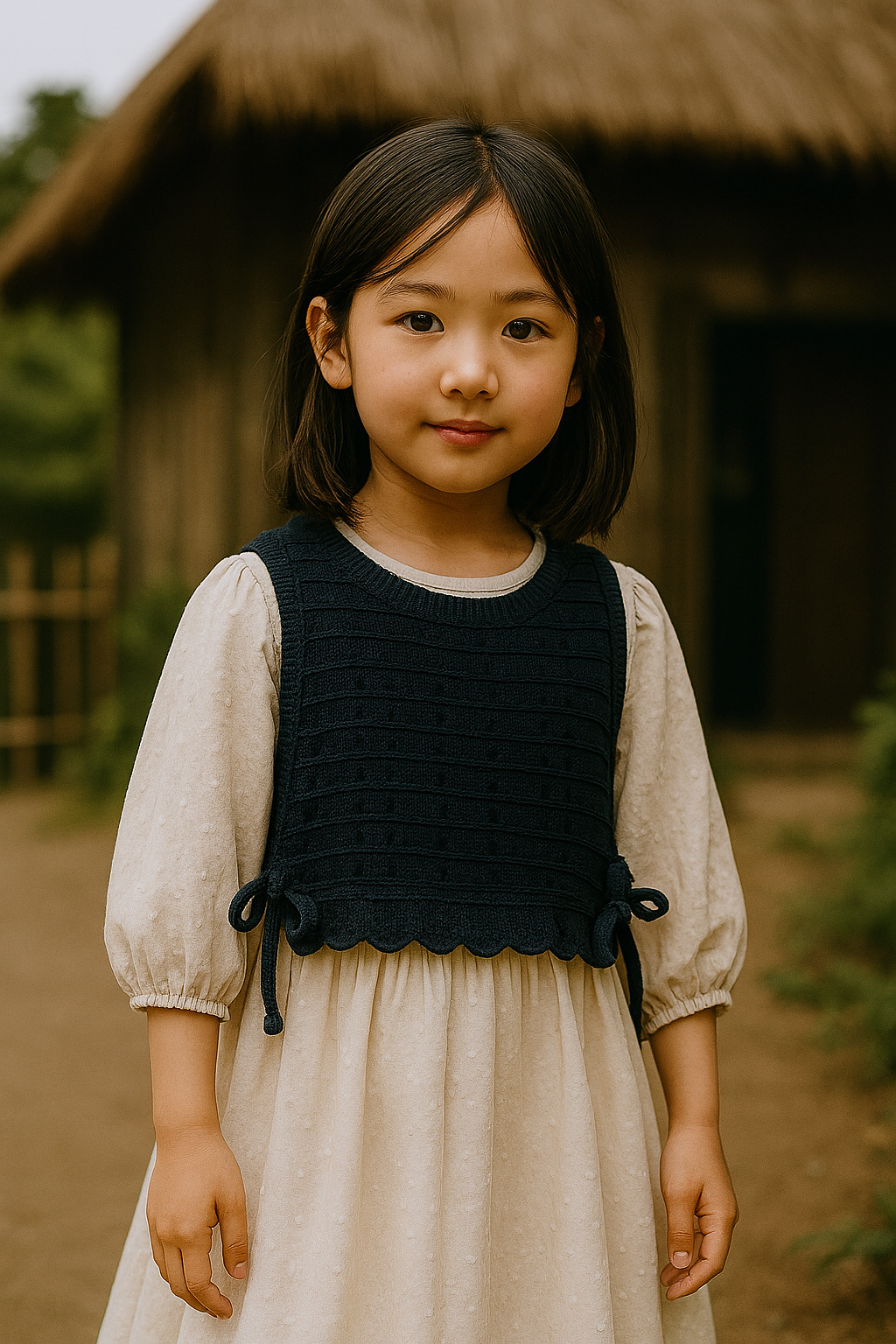 Girls Navy Knit Sweater Vest – Analogie by Lil Legs – Size 16