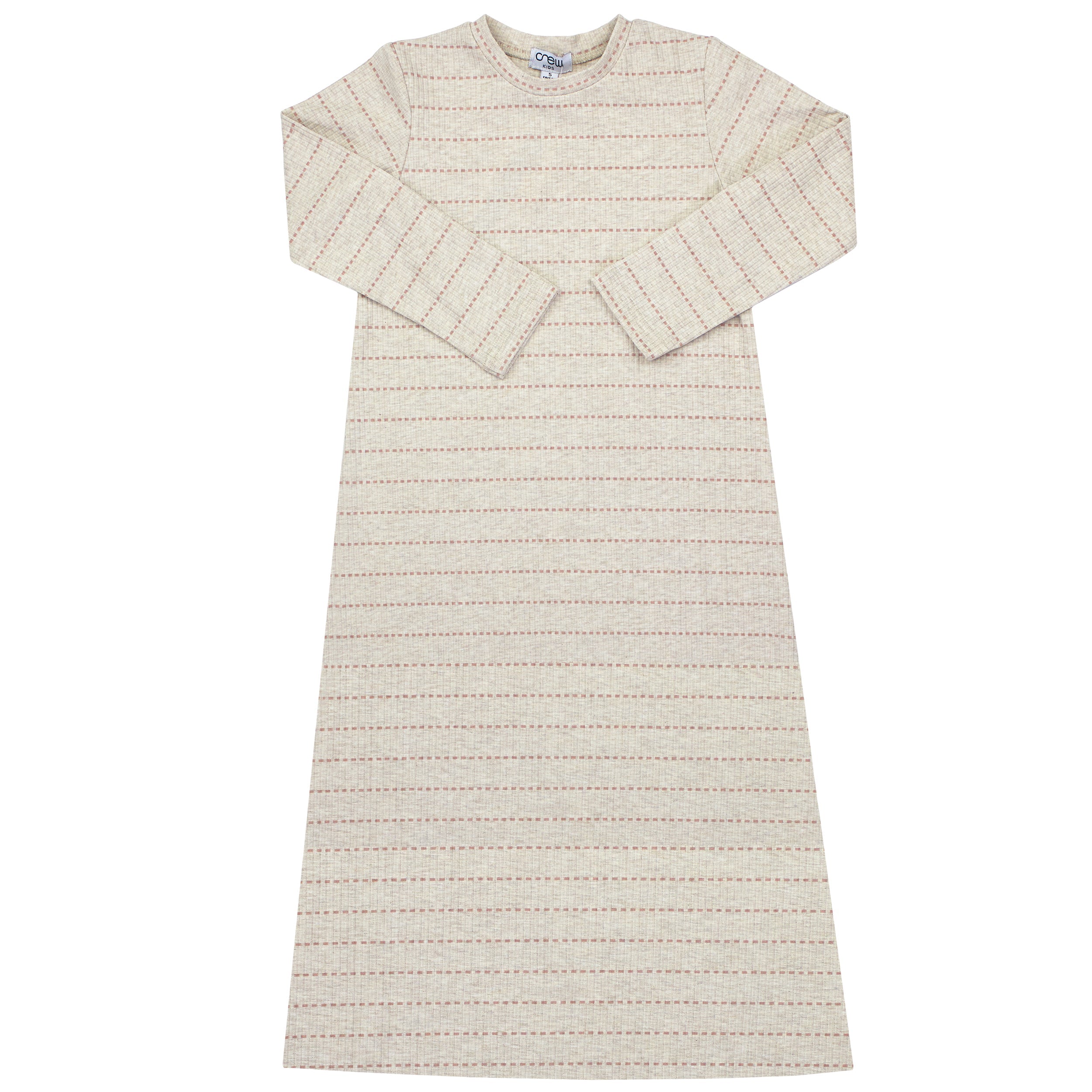 Crew Kids Pink Stripe Ribbed Nightgown