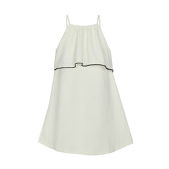 Little Parni - Ivory Milano Ruffle Tank Dress | K220