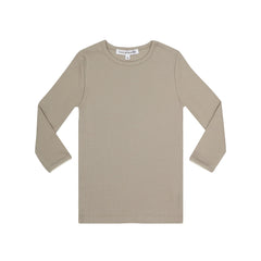 Little Parni - Taupe Ribbed Shell with Trim | K221