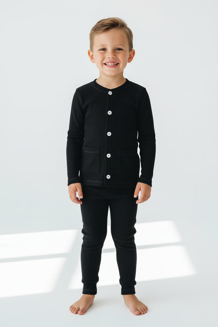 Parni Black Toddler Rhinestone Set