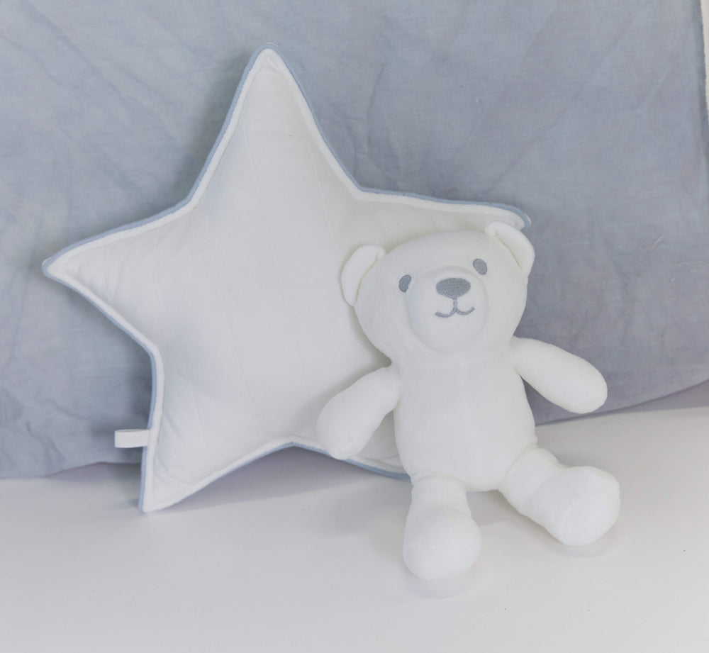 kipp baby blue detail sitich star pillow