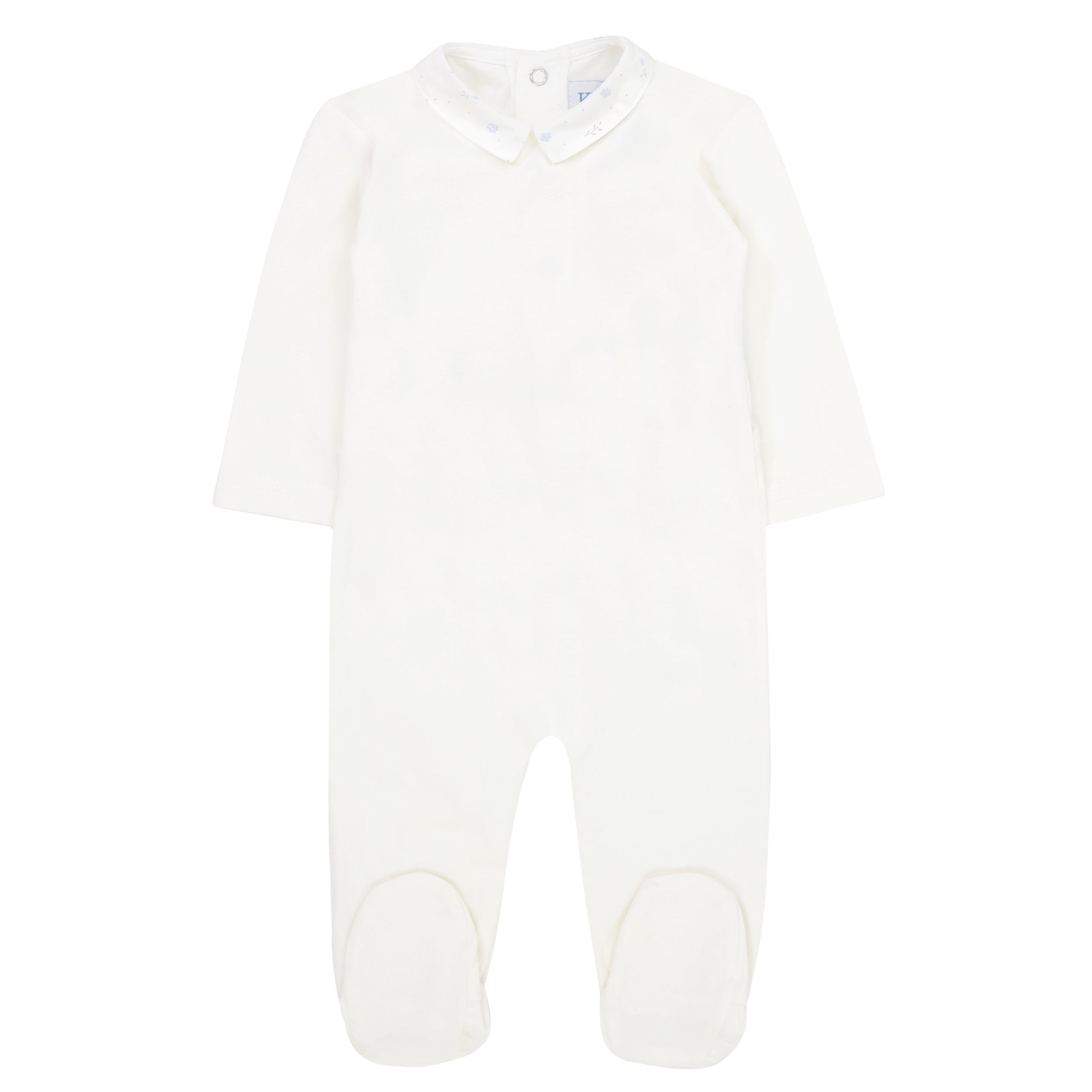 Kipp Baby White Bud Collar Footie