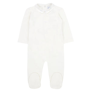 Kipp Baby White Bud Collar Footie