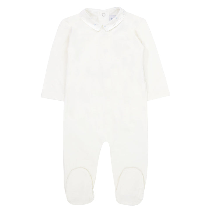 Kipp Baby White Bud Collar Footie