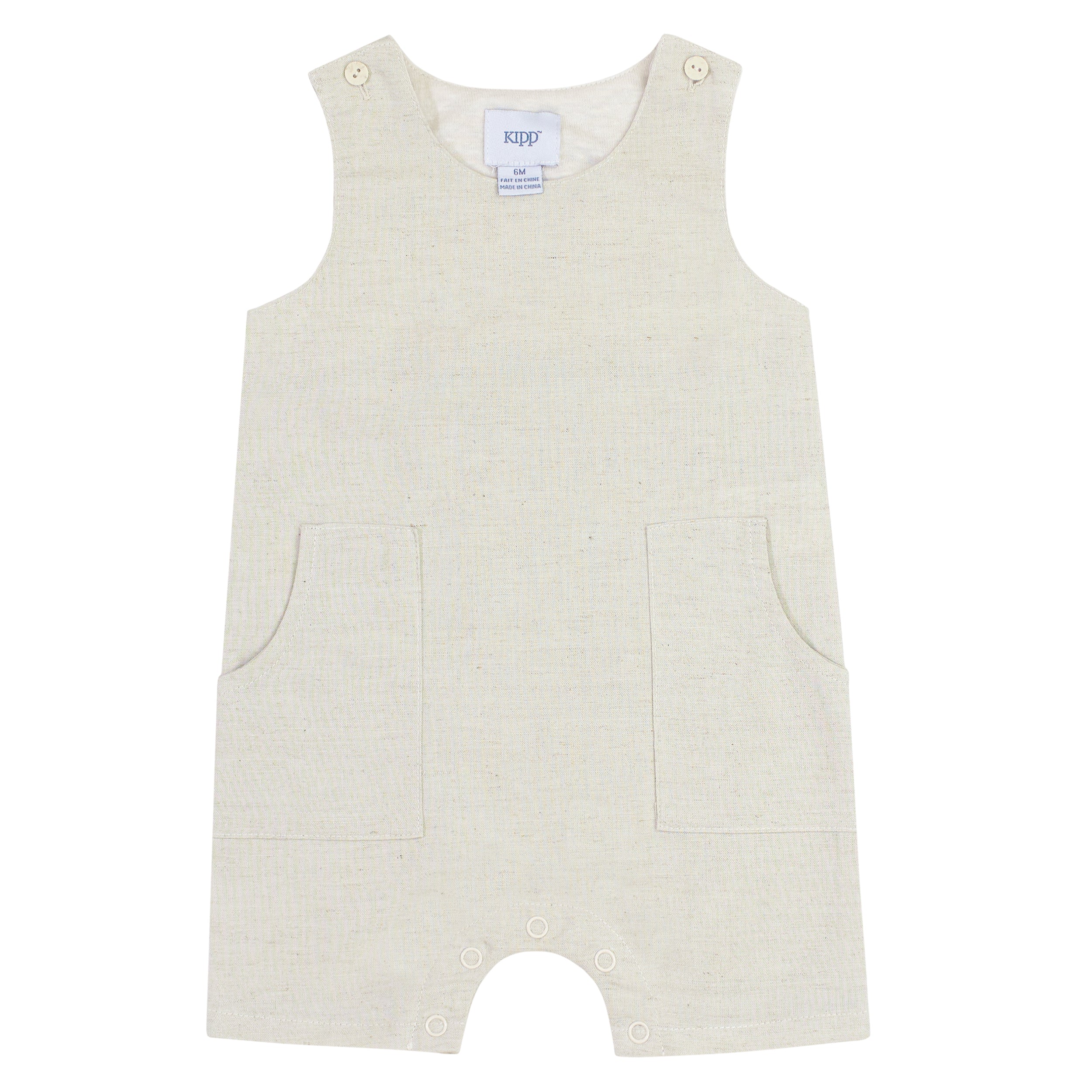 Kipp Stone Linen Button Romper