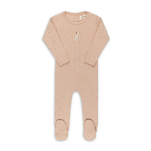 Ely's & Co Cotton Bunny Collection Footie Soft Cotton Baby Footed Onesie Bunny Print Design