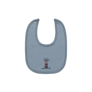 Ely's & Co Cotton Crossstitch Lighthouse Collection Bib Soft Cotton Baby Feeding Bib Lighthouse Embroidery