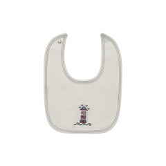 Ely's & Co Cotton Crossstitch Lighthouse Collection Bib Soft Cotton Baby Feeding Bib Lighthouse Embroidery