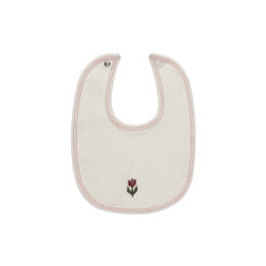 Ely's & Co Cotton Crossstitch Tulip Collection Bib Soft Cotton Baby Feeding Bib Tulip Embroidery