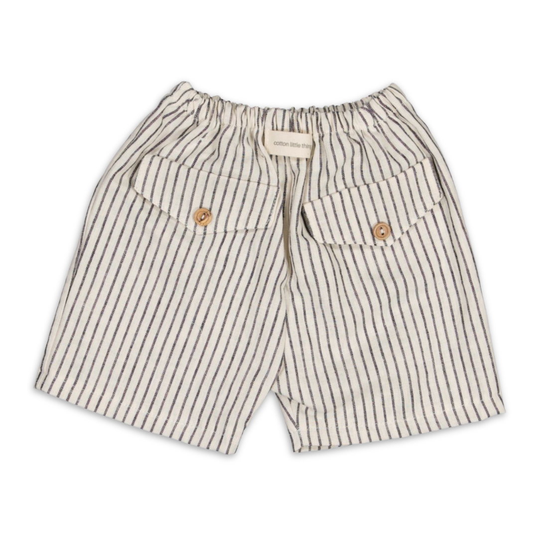 Cotton Little Things Striped Bermuda Shorts Soft Cotton Kids Shorts Classic Stripe Design