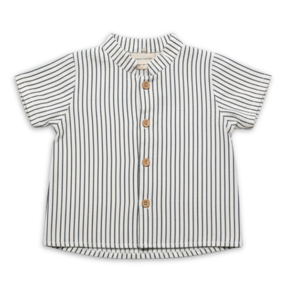 Cotton Little Things Striped Short Sleeve Shirt Soft Cotton Kids Shirt Classic Stripe Design