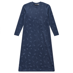 Whipped Cocoa Blue Girls Embossed Velour Dress