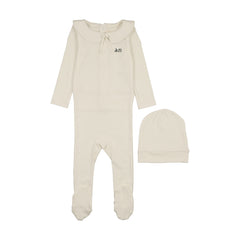 Ann of Nan Green Emb Footie with Collar