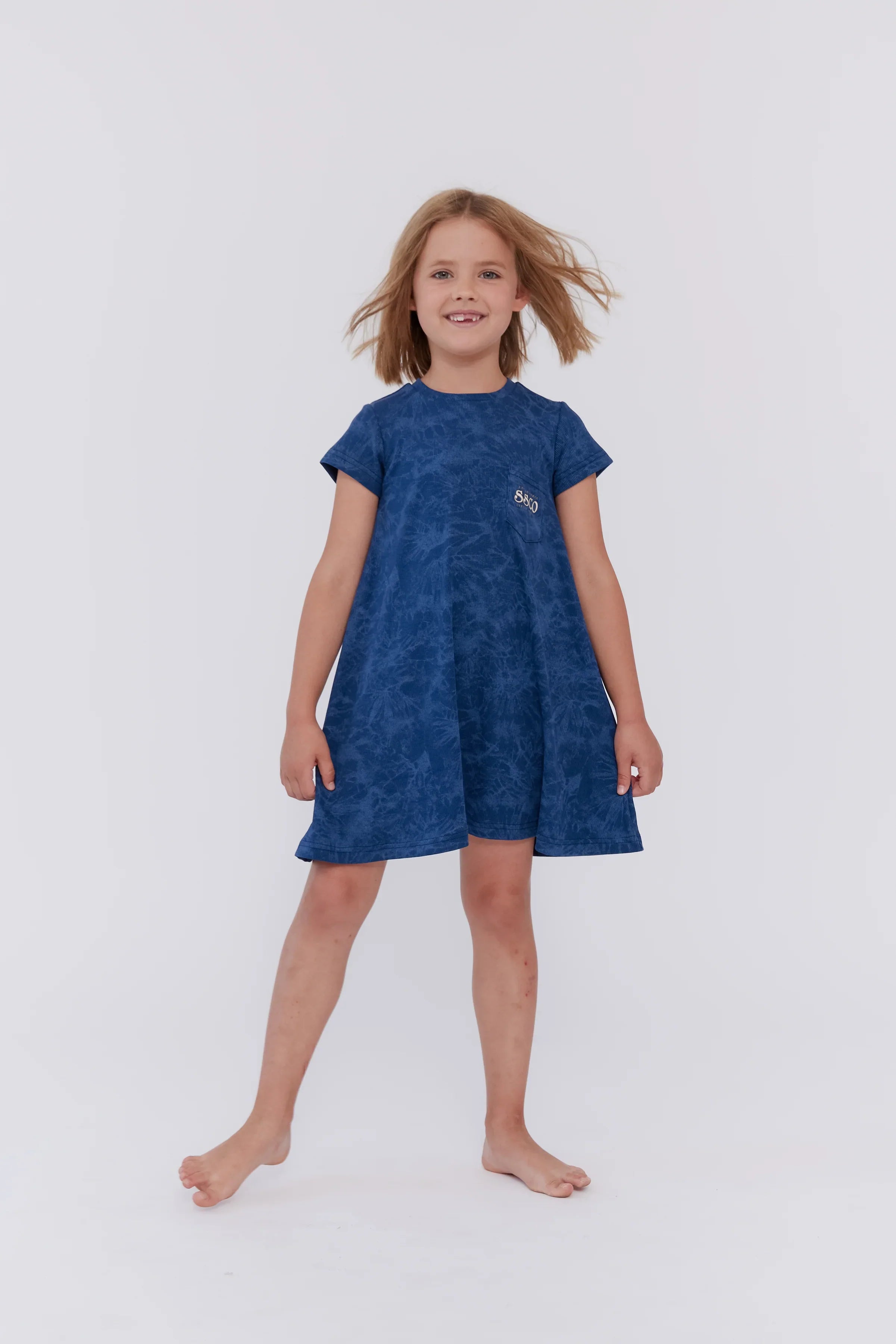 Crew Kids Blue Rib Dress