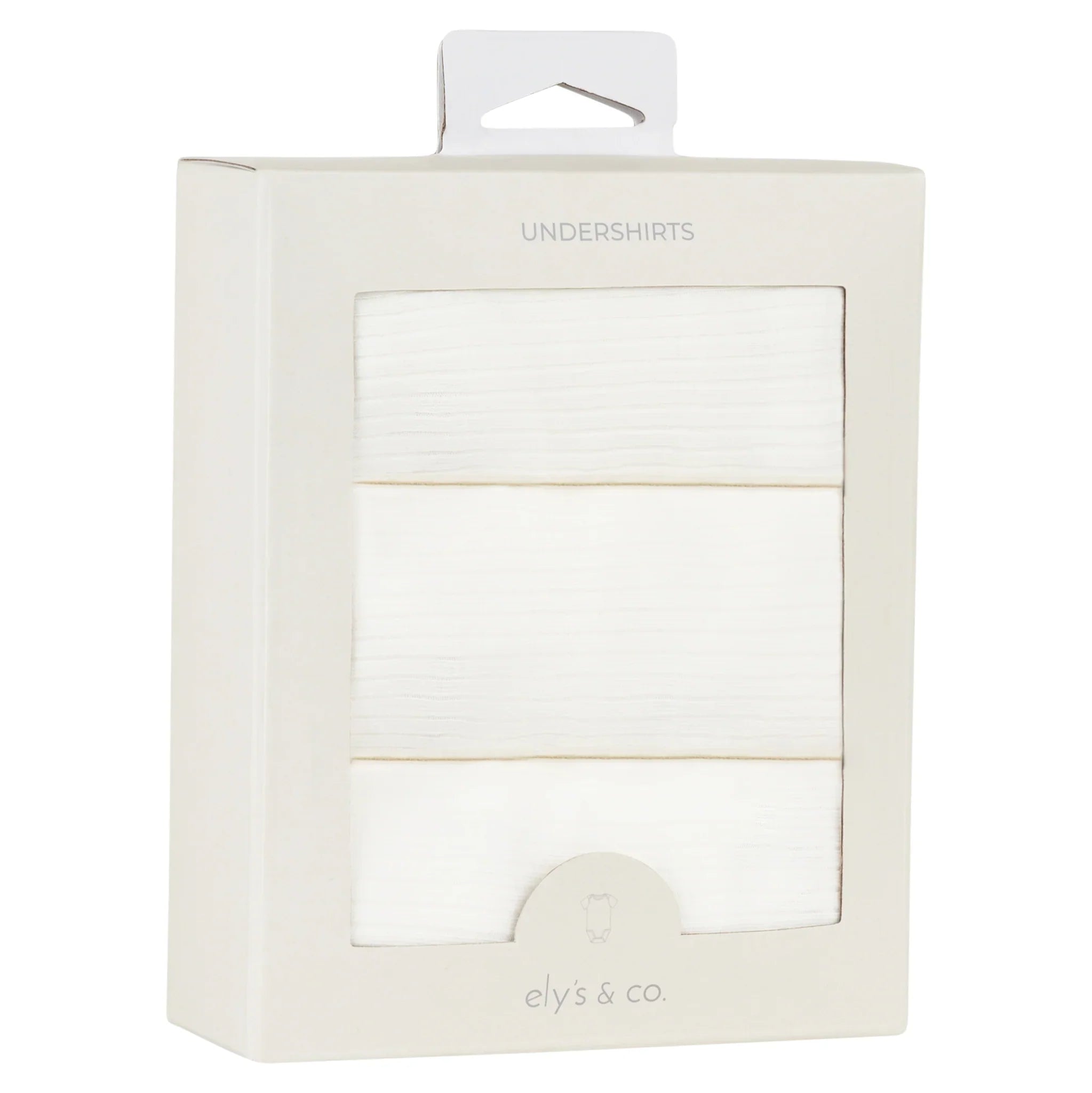 Ely's & Co 3 Pack Ribbed Short Sleeves Undershirt Ivory