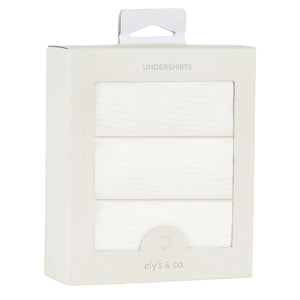Ely's & Co 3 Pack Ribbed Tank Undershirt Ivory