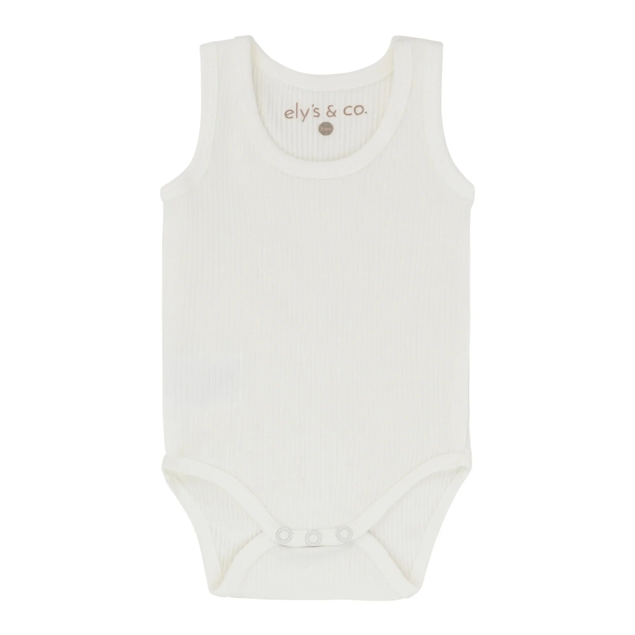 Ely's & Co 3 Pack Ribbed Tank Undershirt Ivory