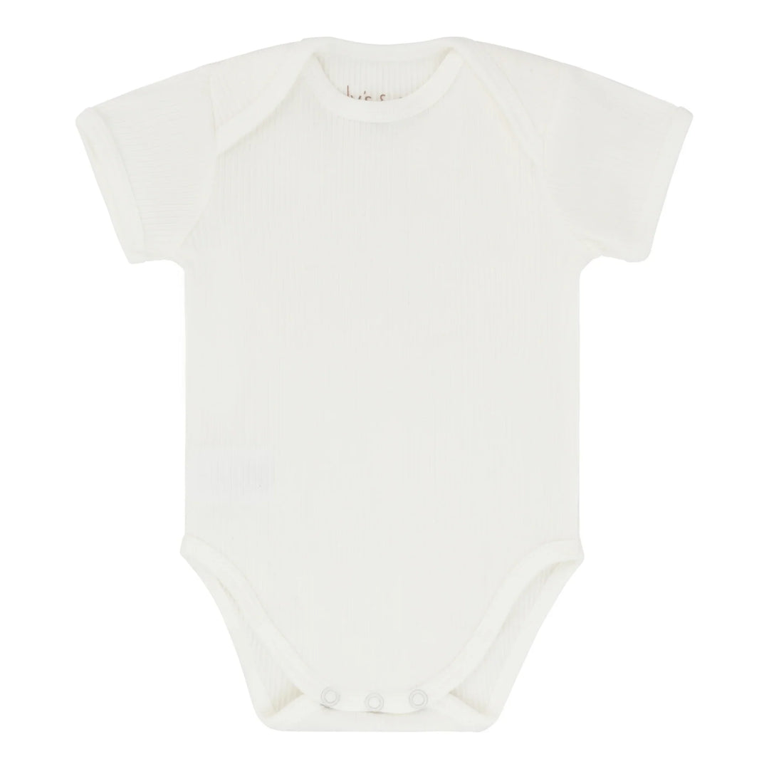 Ely's & Co 3 Pack Ribbed Short Sleeves Undershirt Ivory