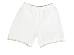 We The Kids - Embroidered White Boys Shorts