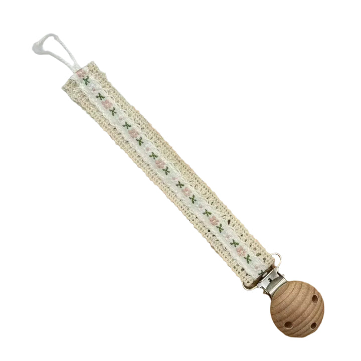 Vintage Floral Pacifier Clip