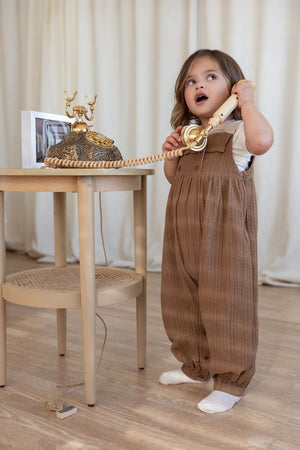 Bonjour - Brown Sailor Collar Romper