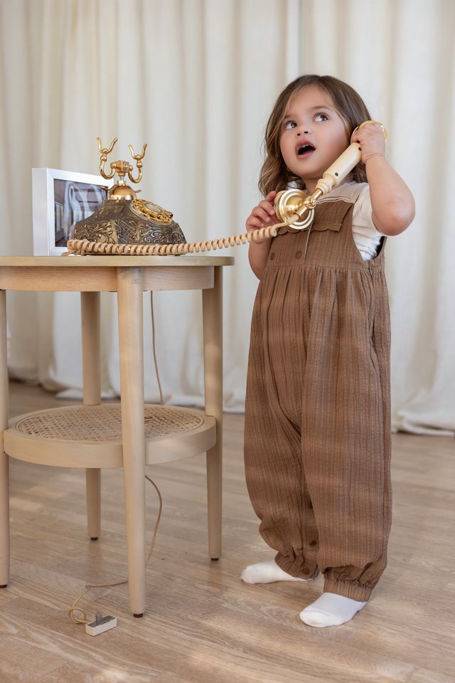 Bonjour - Brown Sailor Collar Romper
