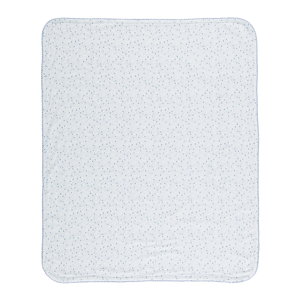 Bebe Organic Iver Blue Leaves Blanket