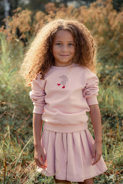 Mini Nod Pink Pleated Skirt, Girls' A-Line Fashion, Light Rose Sizes 4-14