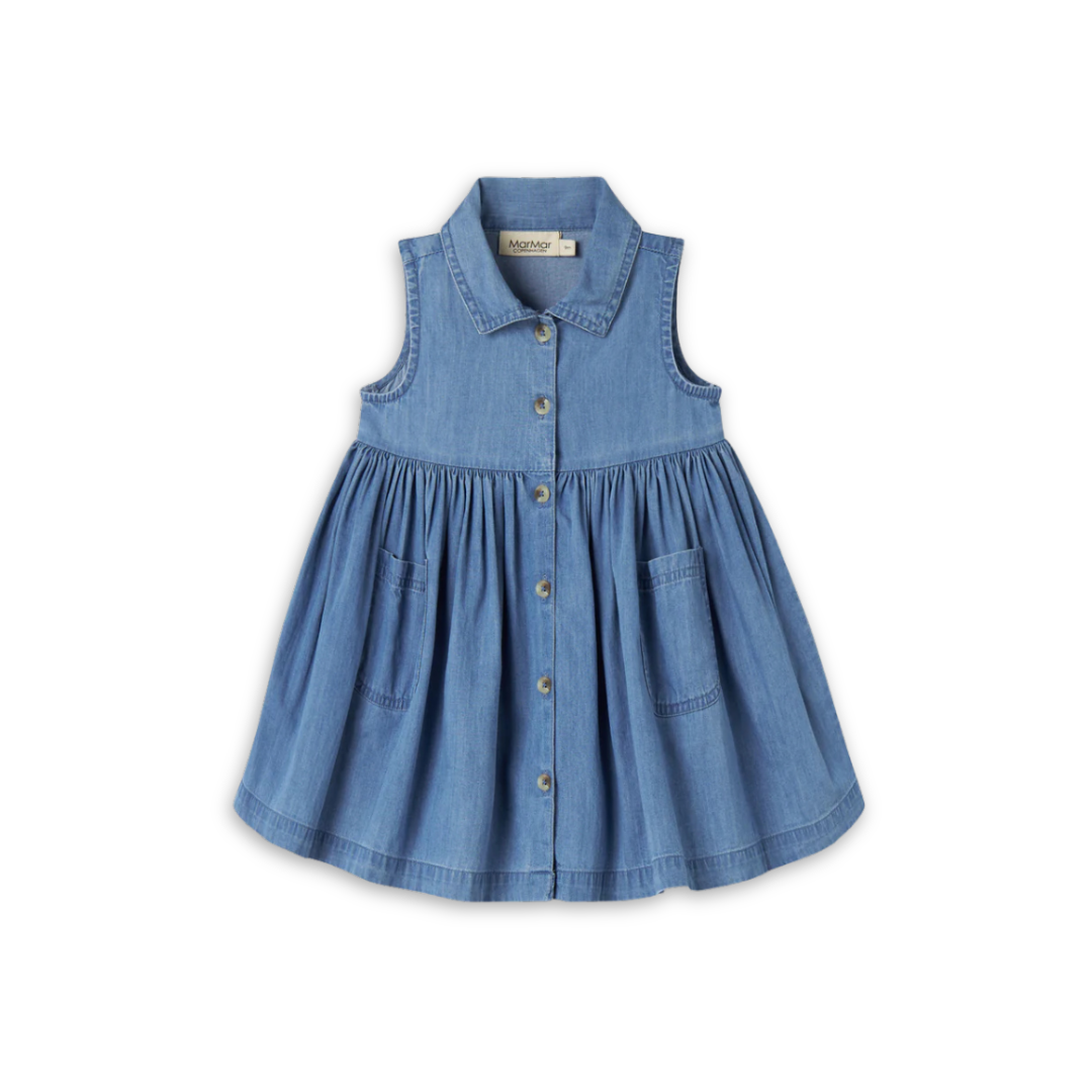 MarMar Danal Dress Denim Soft Denim Baby Dress Sleeve Design