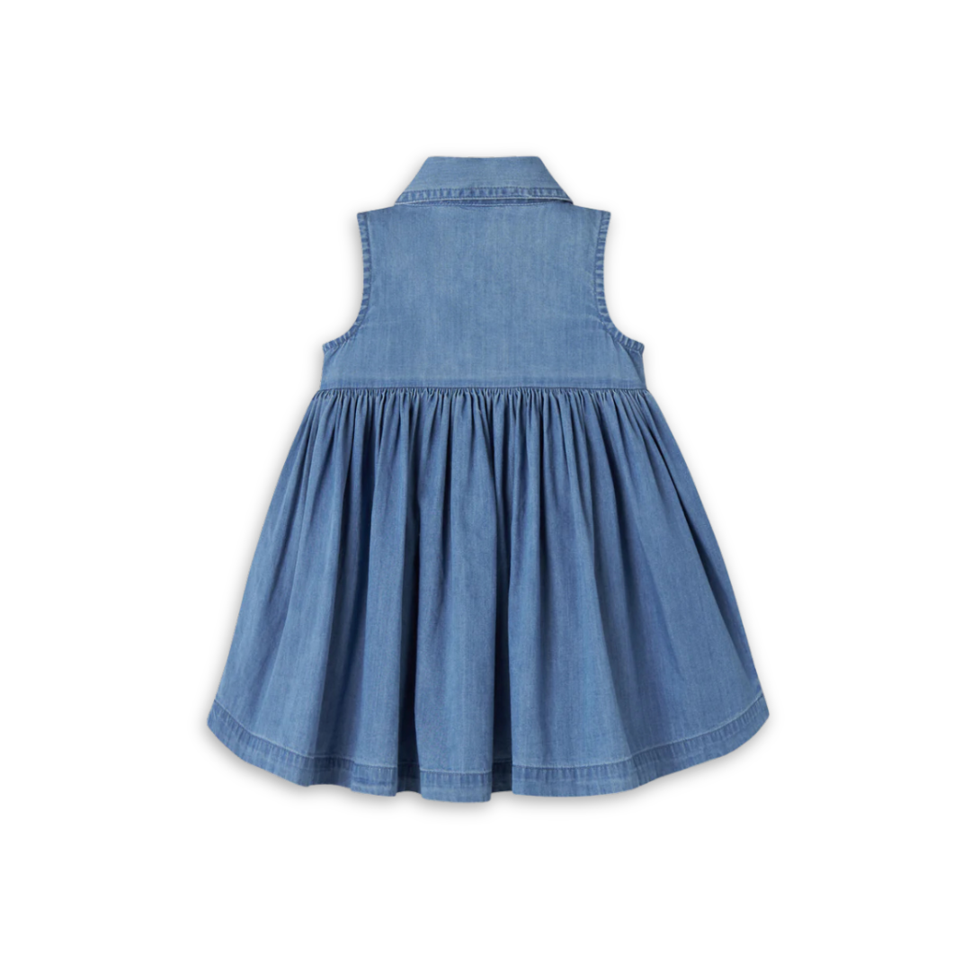 MarMar Danal Dress Denim Soft Denim Baby Dress Sleeve Design