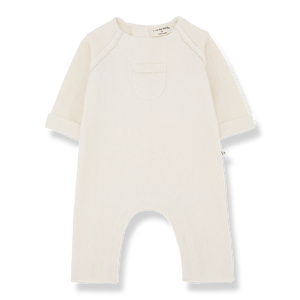 1+ in the Family Georges Ecru Jumpsuit + Hat