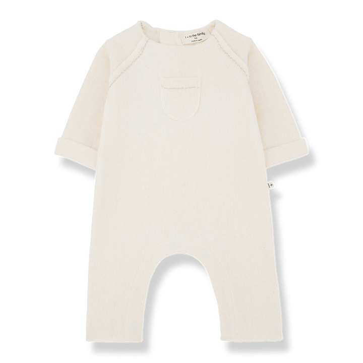 1+ in the Family Georges Ecru Jumpsuit + Hat