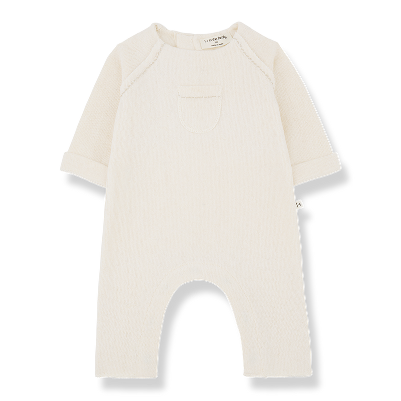 1+ in the Family Georges Ecru Jumpsuit + Hat