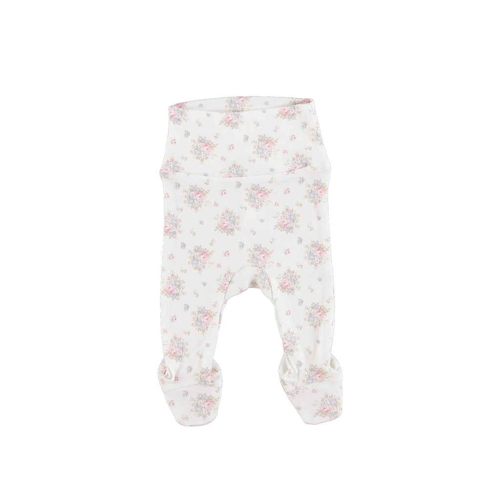 Bebe Organic Amora Blooms Collar Onesie Legging Set + Bonnet