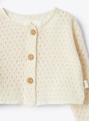 Teddy & Minou Elegant Cream Cardigan