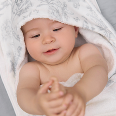 Tartine et Chocolat Grey Toile Hooded Towel