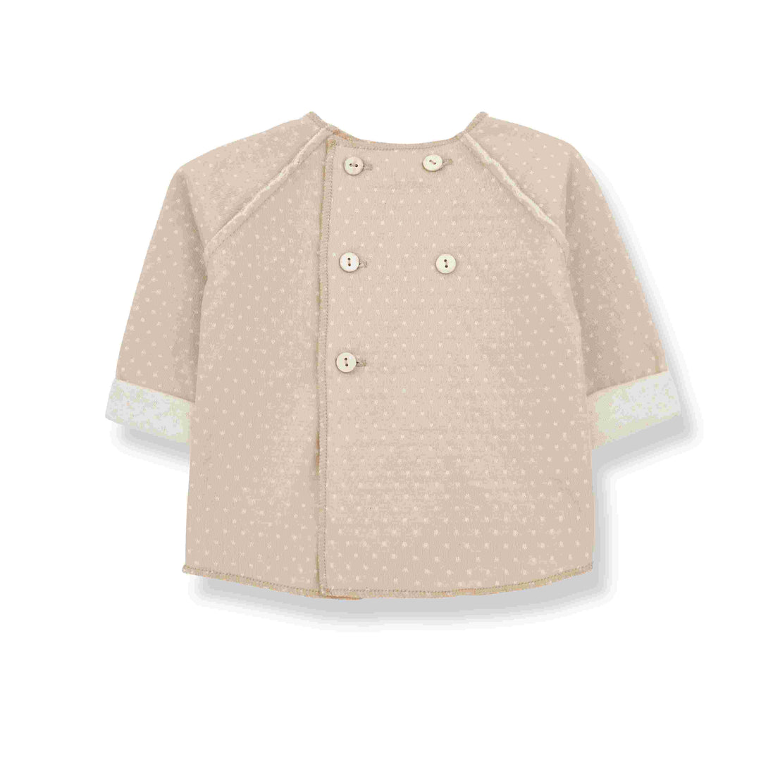 1+in the family Emmanuel Beige Dotted Long Sleeve Sweater