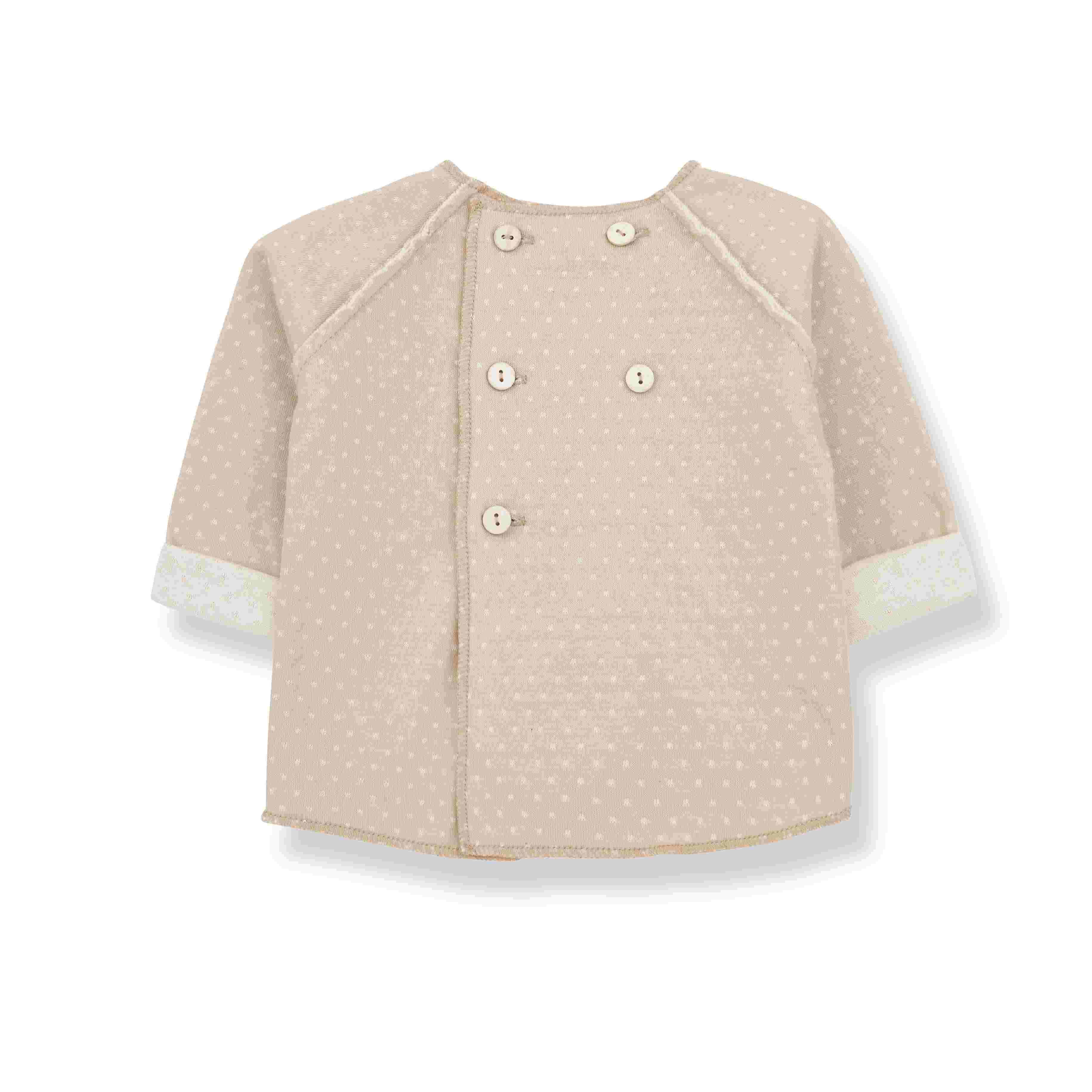1+in the family Emmanuel Beige Dotted Long Sleeve Sweater