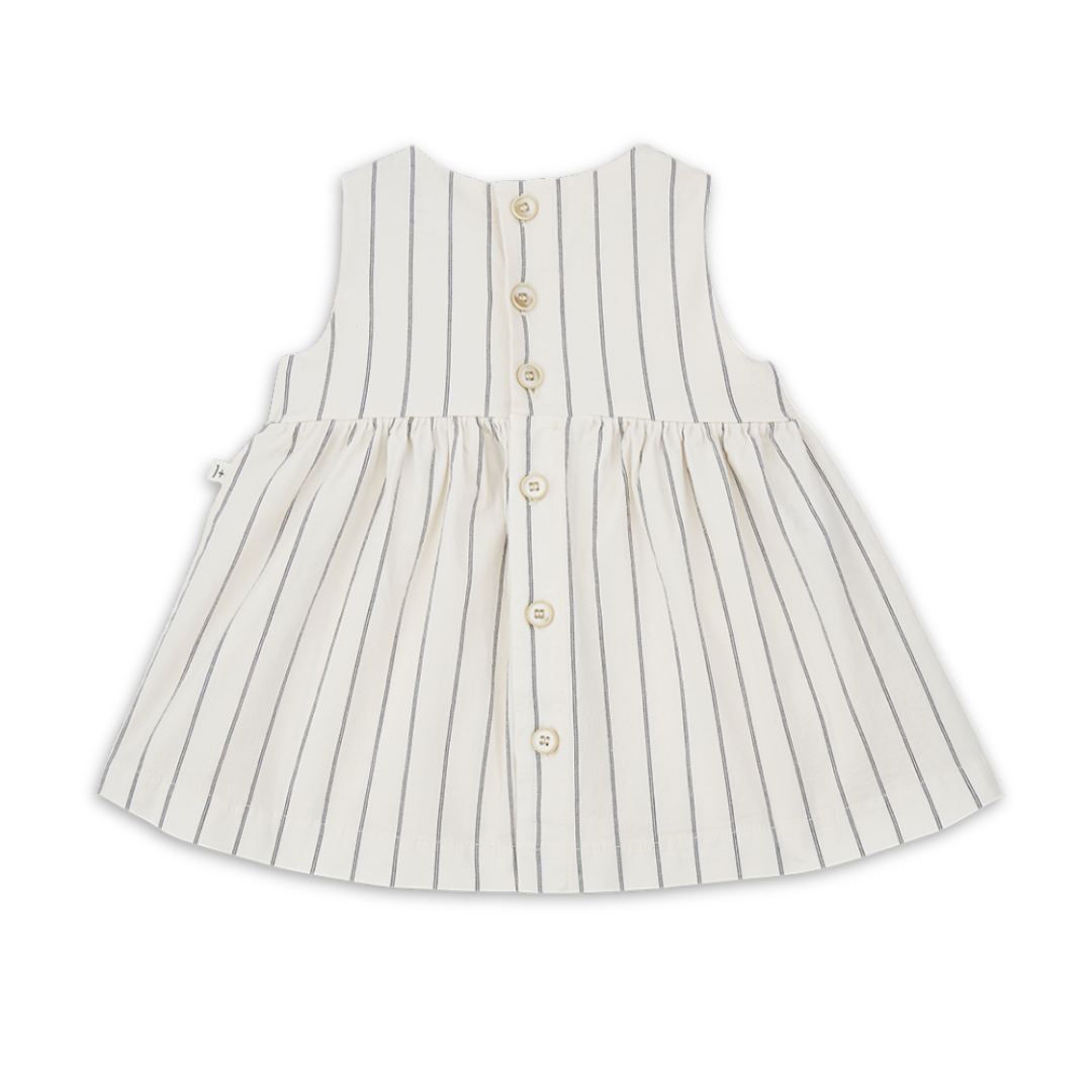 1+ in the family Off White Dress Soft Cotton Girls Dress Lightweight Elegant Design