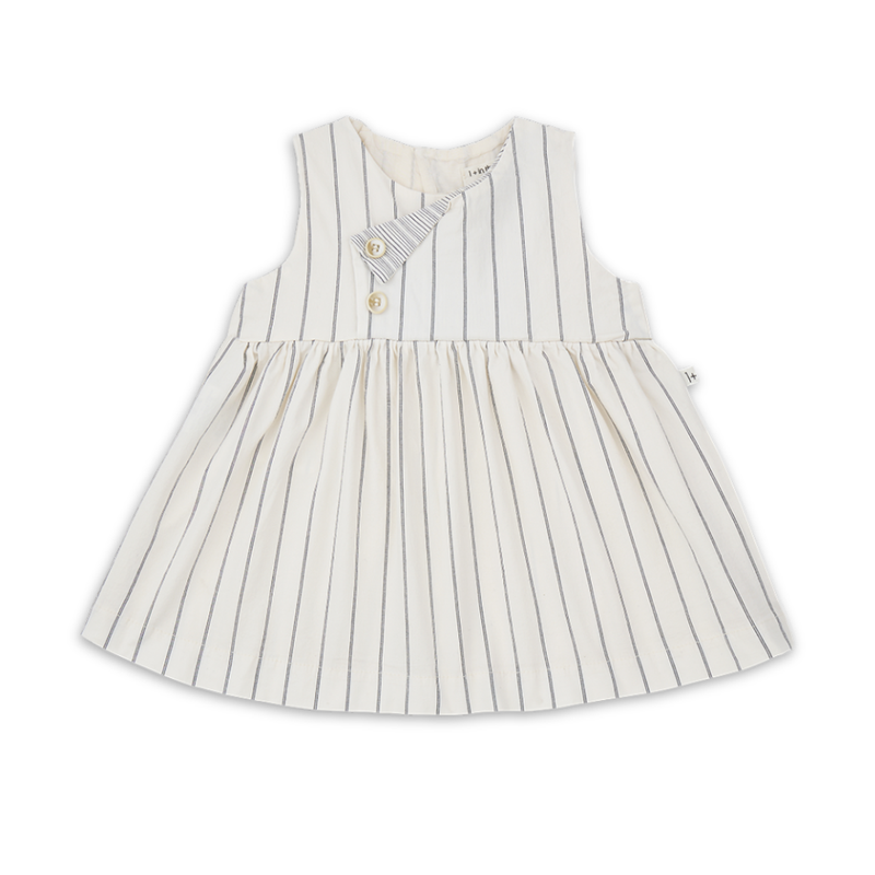 1+ in the family Off White Dress Soft Cotton Girls Dress Lightweight Elegant Design