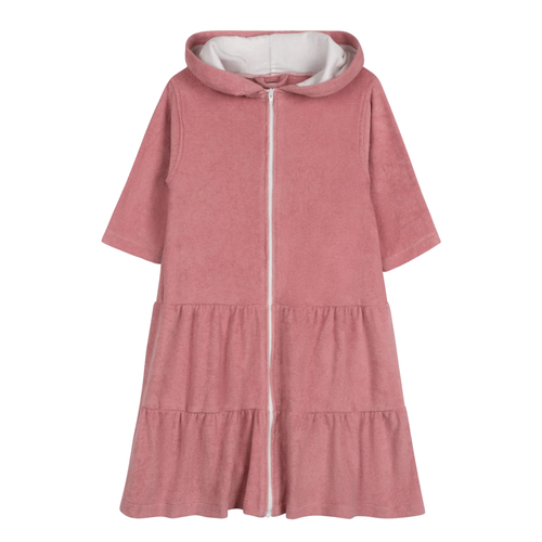 Ely’s & Co Pink and Red Bow Embroidered Terry Robe Boutique Newborn Toddler Hooded Bathrobe Heirloom Style