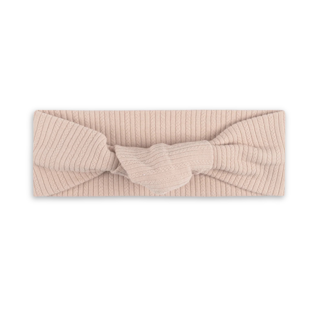 Ely's & Co Floral Embroidered Collar Collection Knot Headband Soft Cotton Baby Headband Embroidered Floral Collar Design