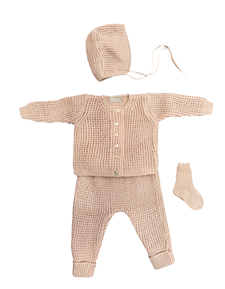 Infant Cardigan 3 Pc Set + Booties - Baby Gift Idea