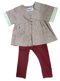 Bonjour - Red Striped Girls Two - Piece